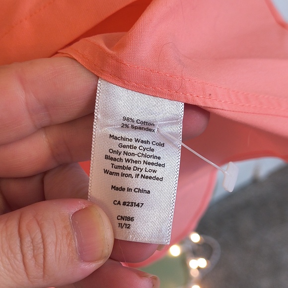 Women's Talbots Coral Sleeveless Hidden Button Up Wrinkle Resistant Blouse 18W - Picture 4 of 8